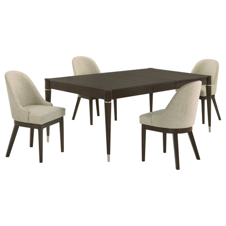 Reseda Ash Brown 5-Piece Rectangular Dining Room Set by Coaster at Eve Furniture