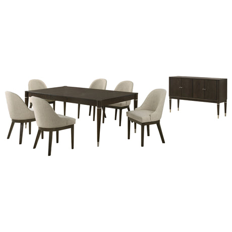 Reseda Ash Brown 8-Piece Dining Room Set With Sideboard by Coaster at Eve Furniture