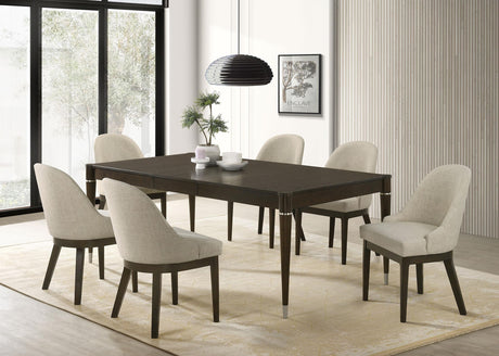 Reseda Oatmeal Upholstered Dining Side Chair, Set of 2 by Coaster at Eve Furniture