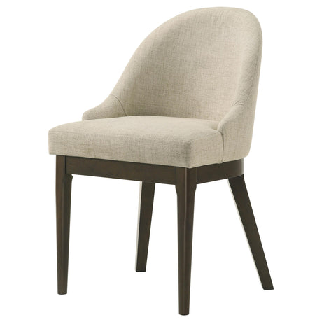 Reseda Oatmeal Upholstered Dining Side Chair, Set of 2 by Coaster at Eve Furniture