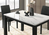 Resia Black and White Dining Table by Crown Mark at Eve Furniture