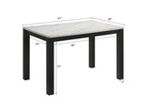 Resia Black and White Dining Table by Crown Mark at Eve Furniture