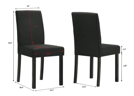 Resia Black Dining Set by Crown Mark at Eve Furniture
