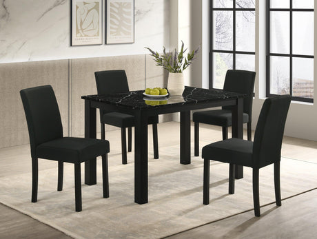 Resia Black Dining Set by Crown Mark at Eve Furniture