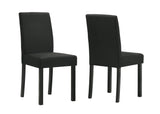 Resia Black & Gold 5-Piece Faux Marble Top Dining Set by Crown Mark at Eve Furniture
