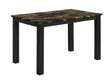 Resia Black & Gold Faux Marble Top Dining Table by Crown Mark at Eve Furniture