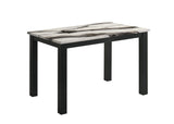 Resia Black/Brown Faux Marble Dining Table by Crown Mark at Eve Furniture