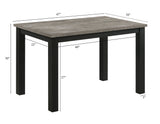 Resia Concrete Gray Dining Table by Crown Mark at Eve Furniture