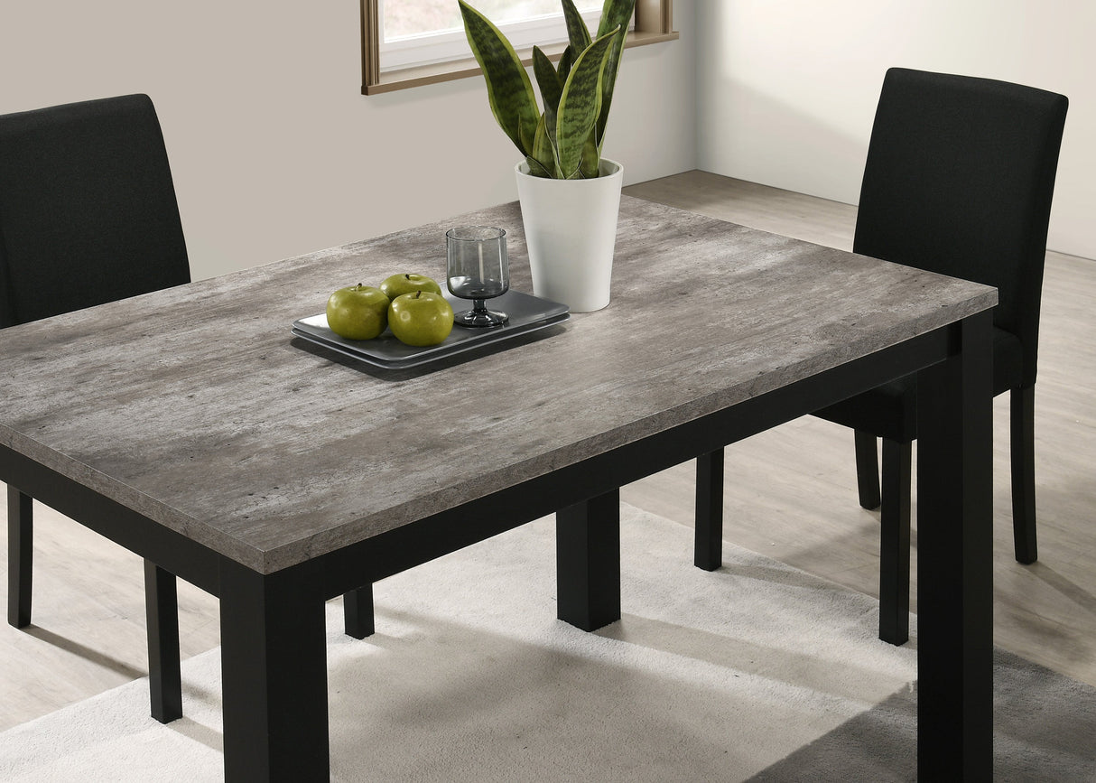 Resia Concrete Gray Dining Table by Crown Mark at Eve Furniture