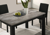 Resia Concrete Gray Dining Table by Crown Mark at Eve Furniture