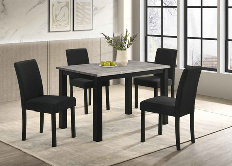 Resia Concrete Gray Dining Table by Crown Mark at Eve Furniture