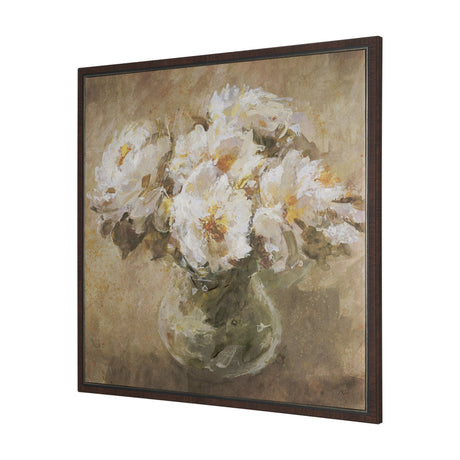 Resilient Bloom by Mercana Studio Hand-Embellished Textured Framed Canvas Artwork by Mercana at Eve Furniture