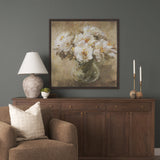 Resilient Bloom by Mercana Studio Hand-Embellished Textured Framed Canvas Artwork by Mercana at Eve Furniture