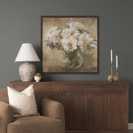 Resilient Bloom by Mercana Studio Hand-Embellished Textured Framed Canvas Artwork by Mercana at Eve Furniture