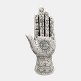 Resin, 10" Tattoo Hand, White