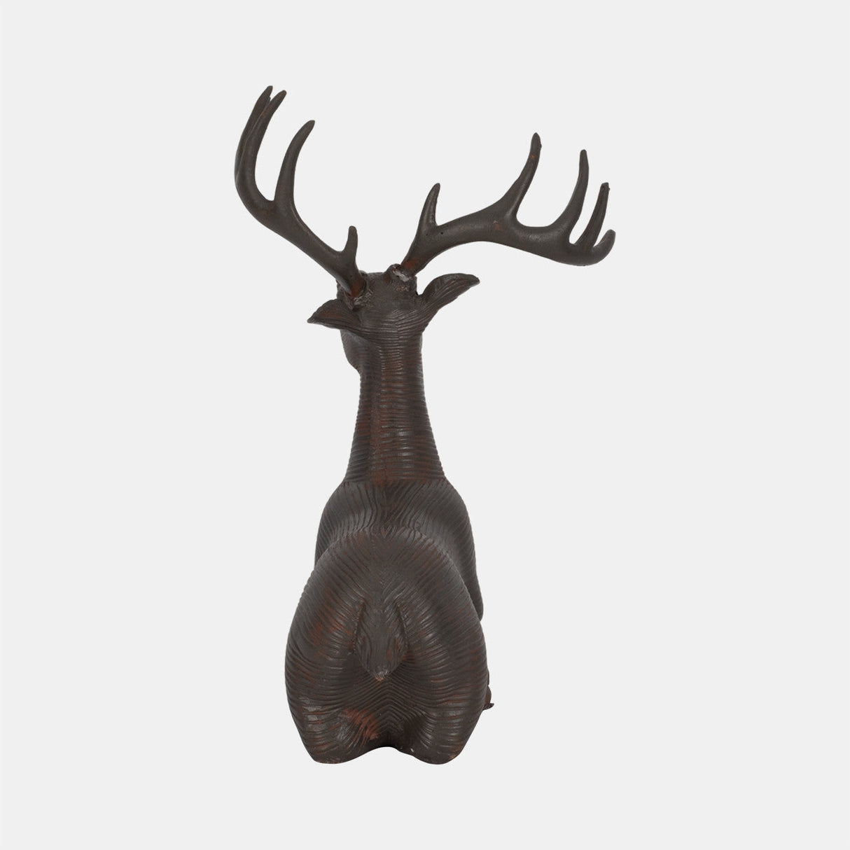 Resin, 11"h Laying Reindeer Deco, Brown