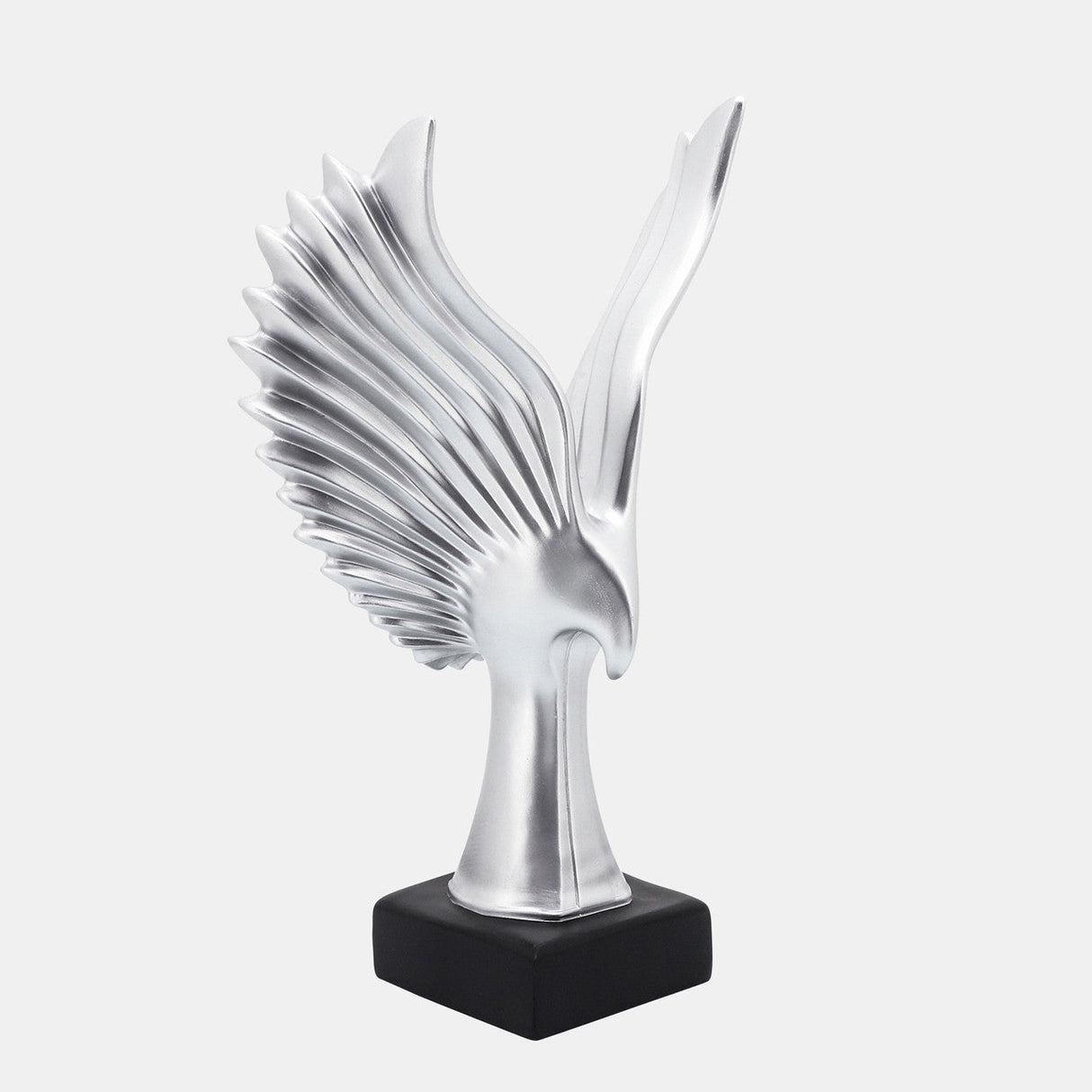 Resin 14"h Eagle Table Accent, Silver