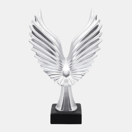 Resin 14"h Eagle Table Accent, Silver