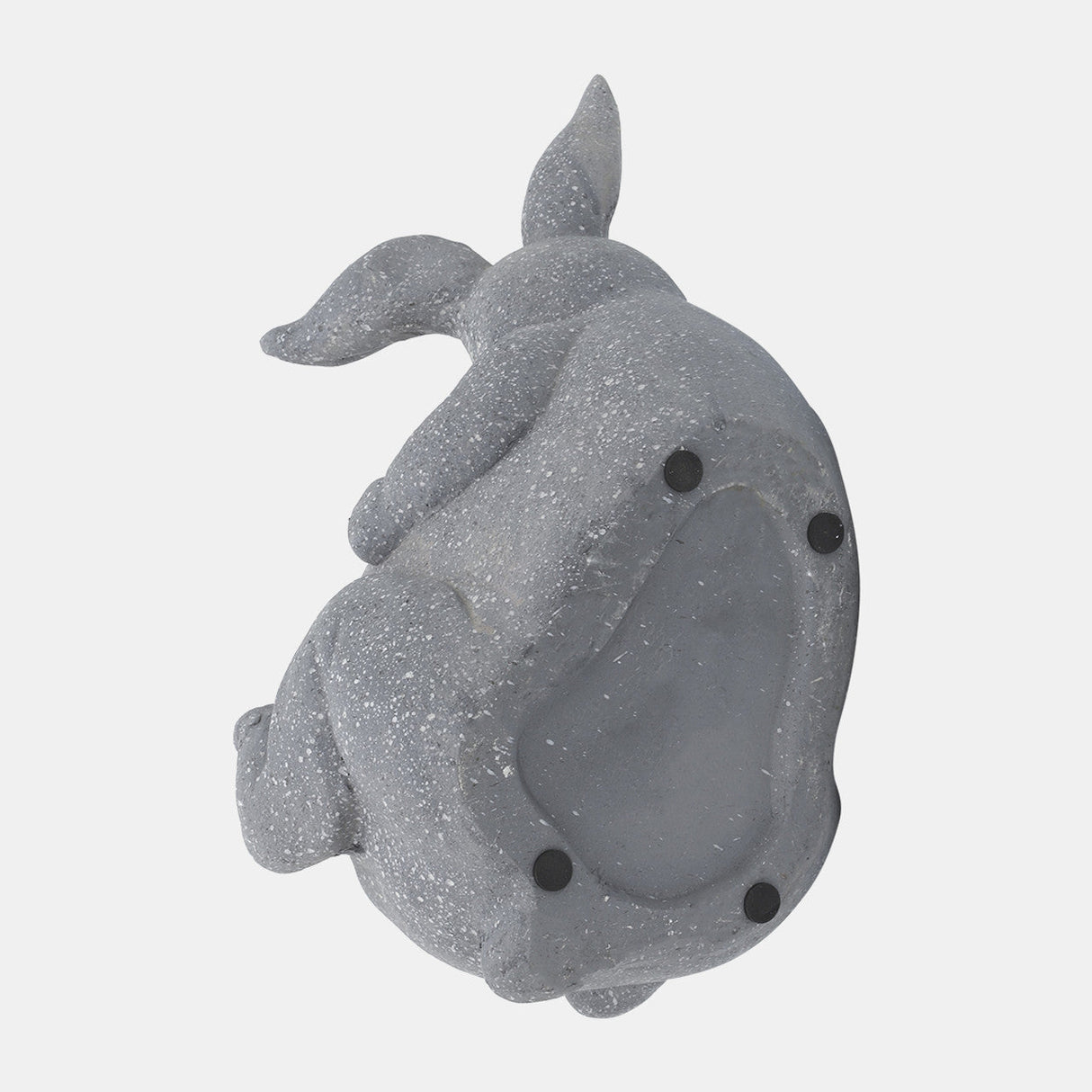 Resin, 15"d Laying Bunny Planter, Gray