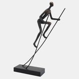 Resin, 15"h Man On Stilts, Bronze