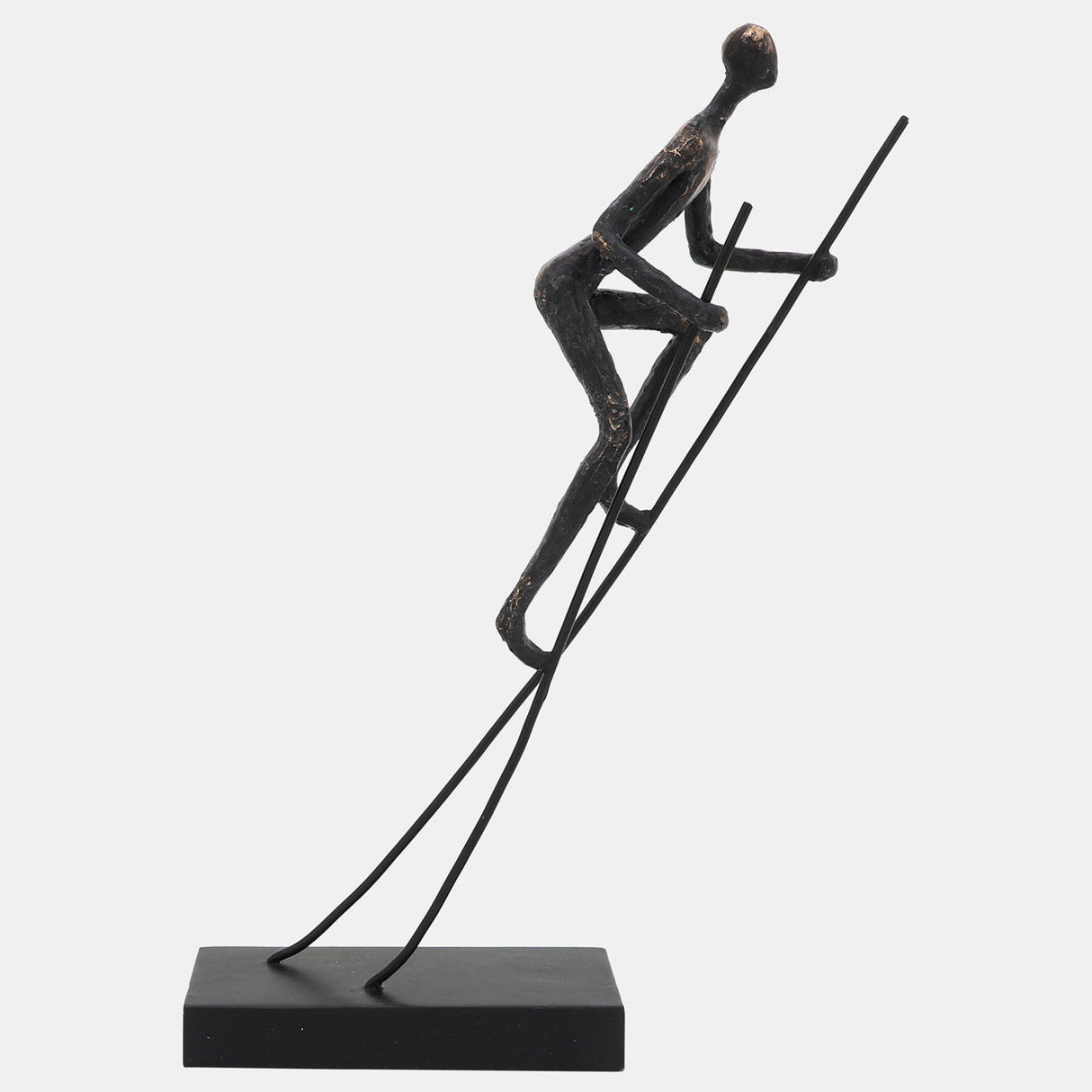 Resin, 15"h Man On Stilts, Bronze