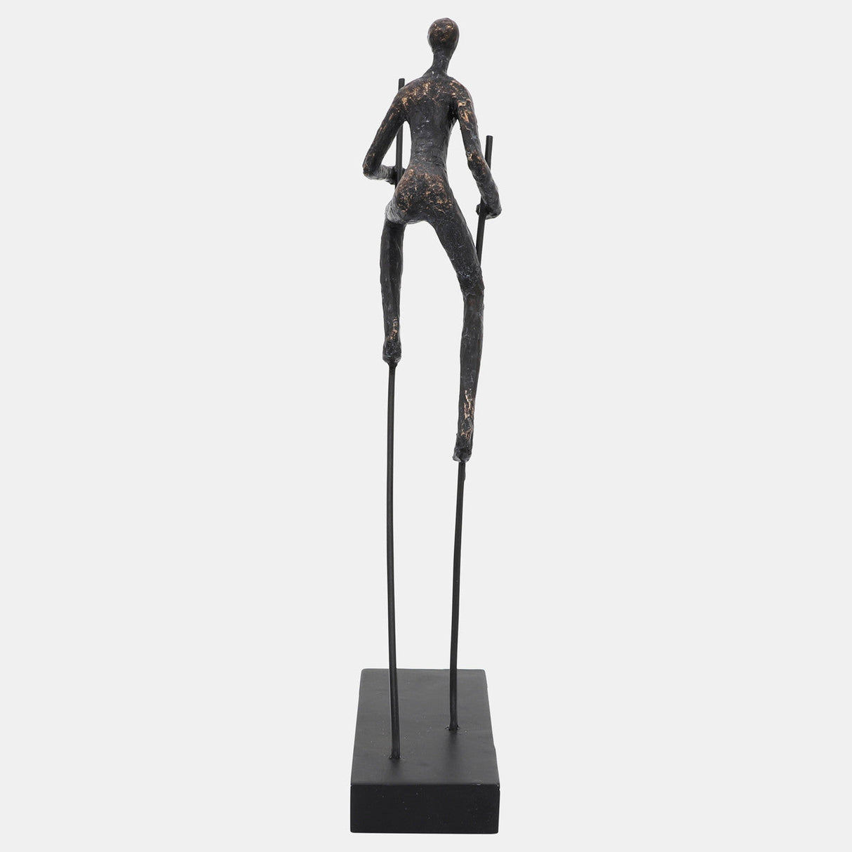 Resin, 15"h Man On Stilts, Bronze