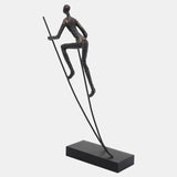 Resin, 15"h Man On Stilts, Bronze