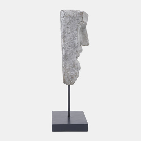 Resin, 18" Face On Stand, Gray