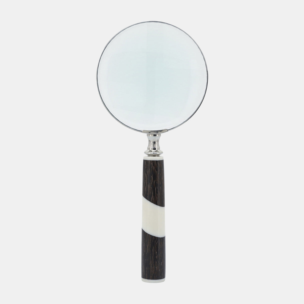 Resin, 4" 2-tone Magnifying Glass, Black/white