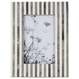 Resin, 4x6 Lines Photo Frame, Gray