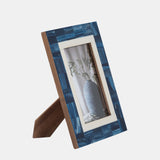 Resin, 4x6 Navy & White Border Photo Frame, Navy/w