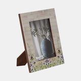 Resin, 5x7 Purple Flower Field Photo Frame, Multi