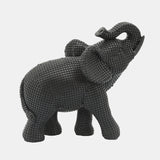 Resin 7" Elephant Table Accent, Black