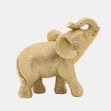 Resin 7" Elephant Table Accent, Gold