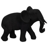 Resin, 8" Elephant Deco, Black