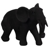 Resin, 8" Elephant Deco, Black