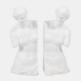 Resin, S/2 11"h Greek Godess, White