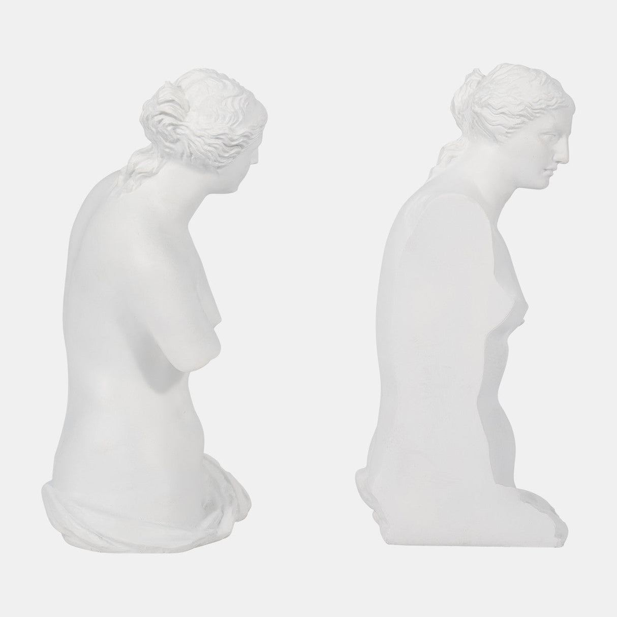 Resin, S/2 11"h Greek Godess, White