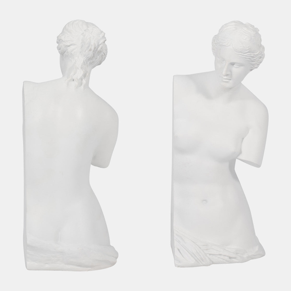 Resin, S/2 11"h Greek Godess, White