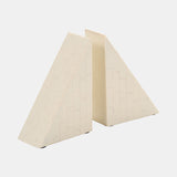 Resin, S/2 7" Right Angle Bookend, Ivory