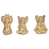 Resin, S/3, 8"h, Yoga Elephants, Gd