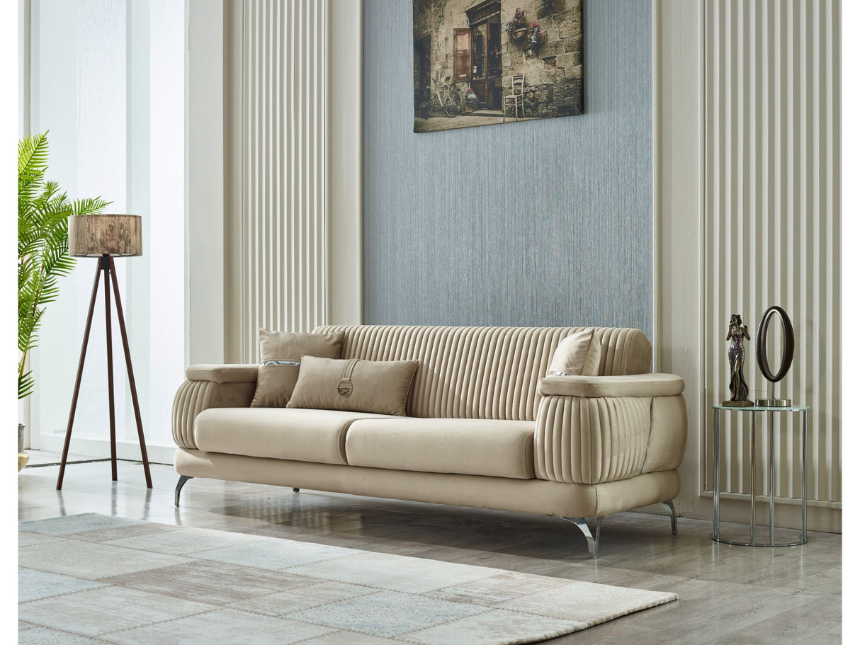 Resital Beige 4-pieces Livingroom Set by Furnia at Eve Furniture