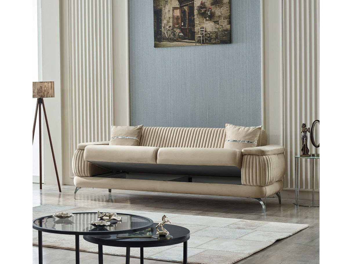 Resital Beige 4-pieces Livingroom Set by Furnia at Eve Furniture