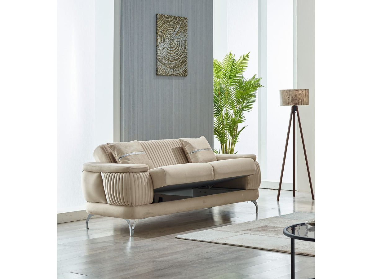 Resital Beige 4-pieces Livingroom Set by Furnia at Eve Furniture