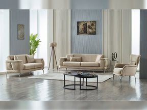 Resital Beige 4-pieces Livingroom Set by Furnia at Eve Furniture