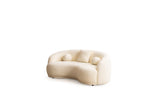 Sole Cream Boucle Curved Loveseat 81″