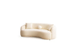 Sole Cream Boucle Curved Sofa 91″