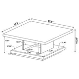 Reston Cappuccino 2-Piece Square Coffee and End Table Set by Coaster at Eve Furniture
