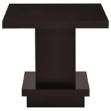 Reston Cappuccino 2-Piece Square Coffee and End Table Set by Coaster at Eve Furniture