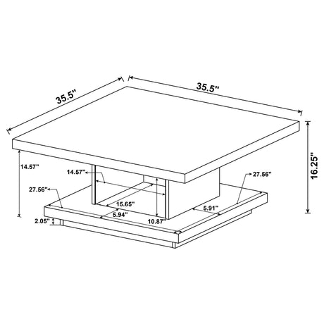 Reston Cappuccino 2-Piece Square Coffee and End Table Set by Coaster at Eve Furniture
